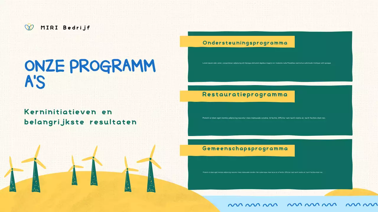 groene biologische non-profit presentatie