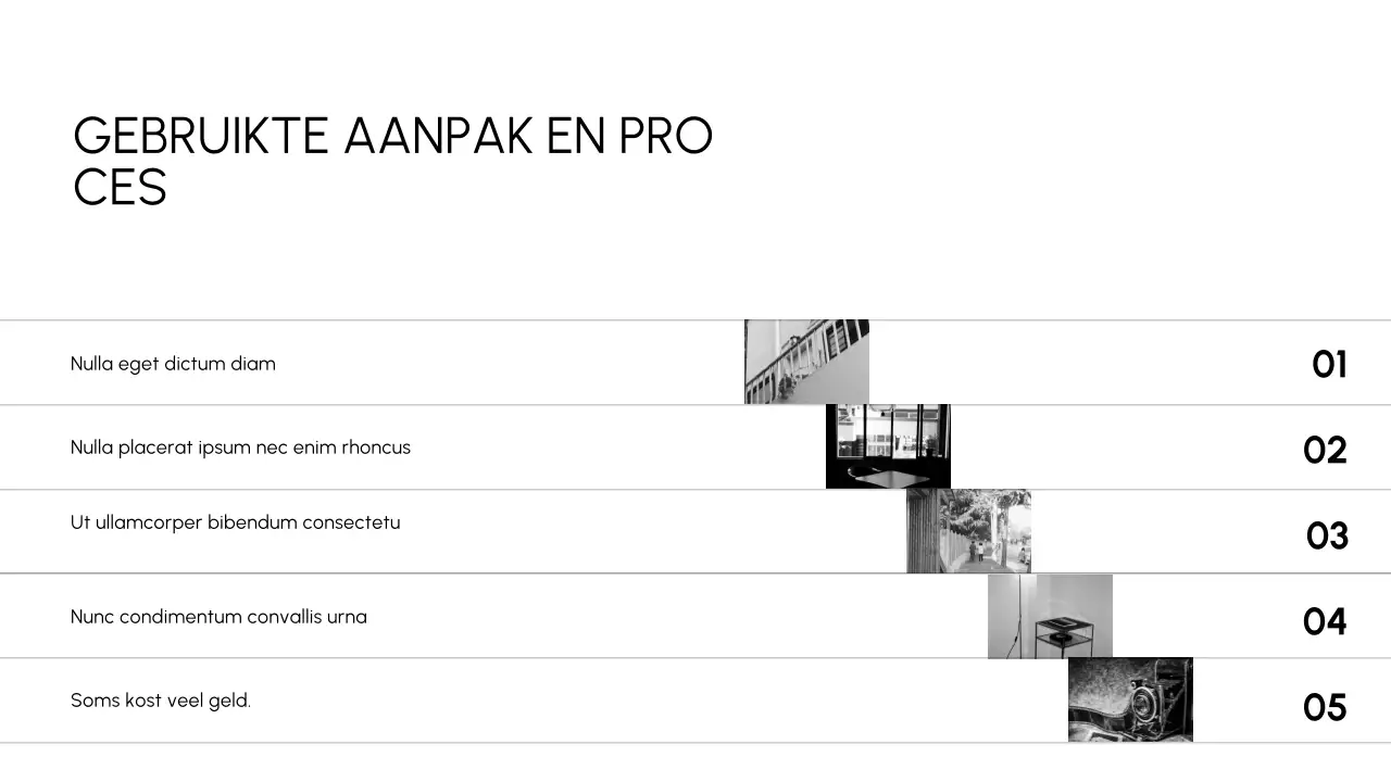 Zwart minimaal academisch introductiedocument