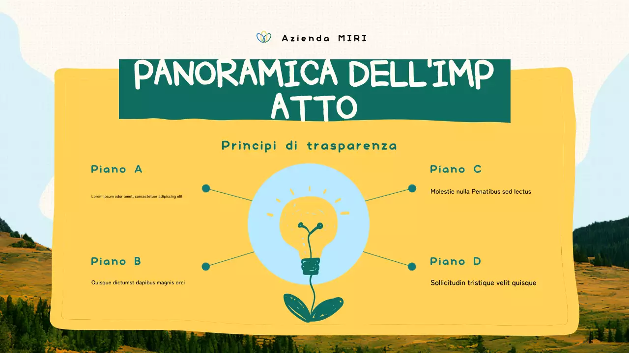 presentazione verde biologica no-profit