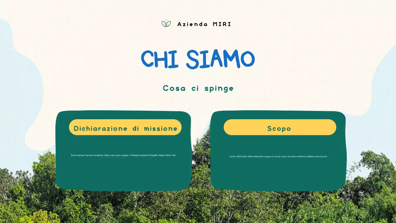 presentazione verde biologica no-profit