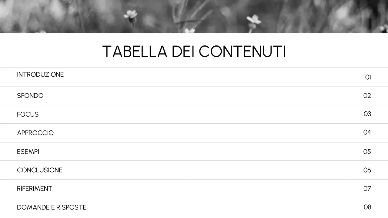 Documento di introduzione accademico minimo nero per la classe