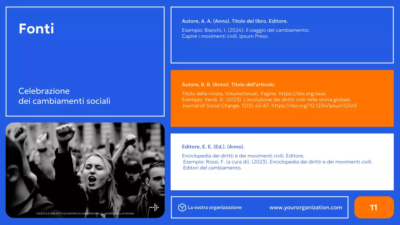 promozione dei diritti civili moderni in blu