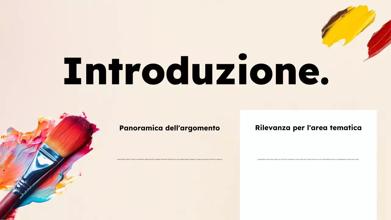 Presentazione dell'educazione artistica moderna