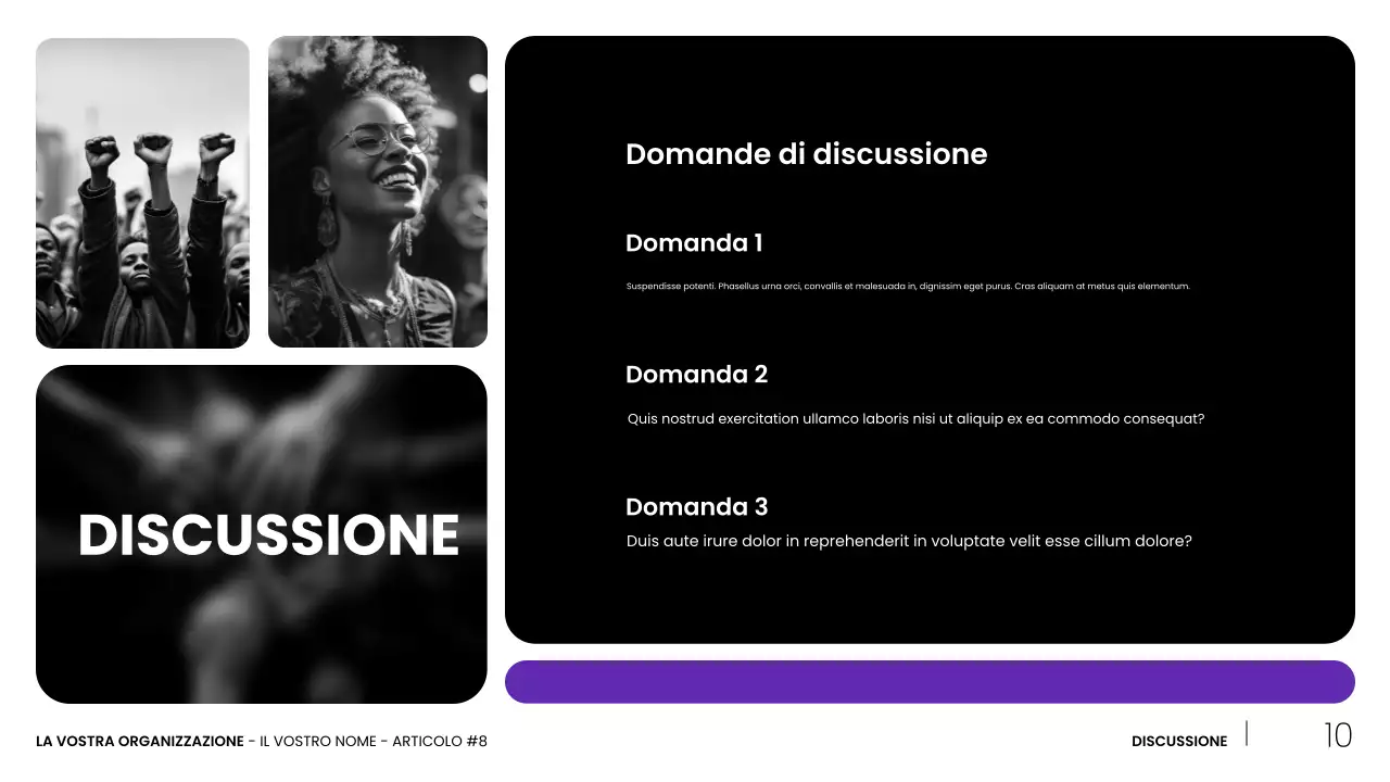 presentazione dei movimenti civili moderni dei neri