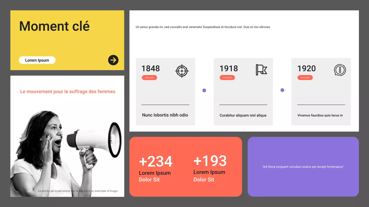 annonce sociale moderne grise