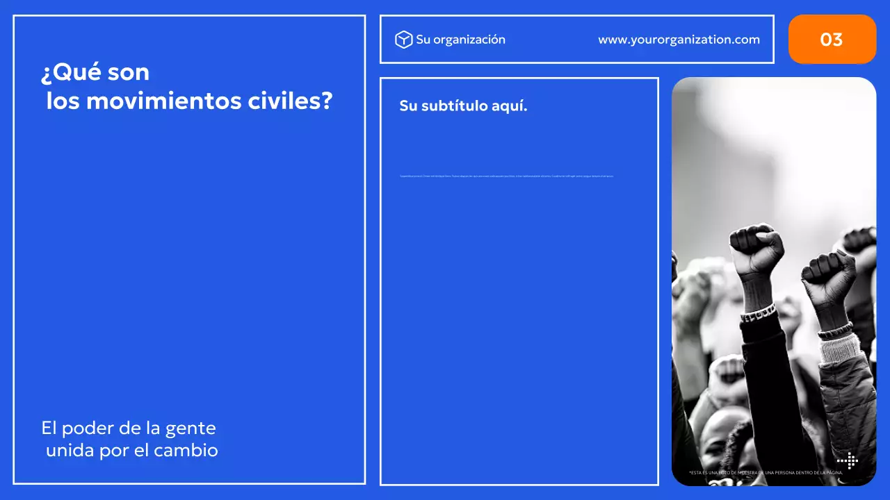 azul promoción moderna de los derechos civiles