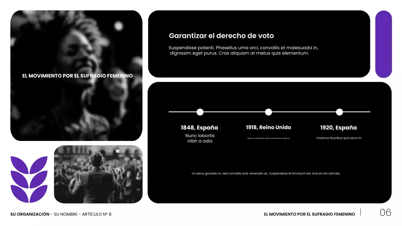 presentación de los movimientos civiles negros modernos
