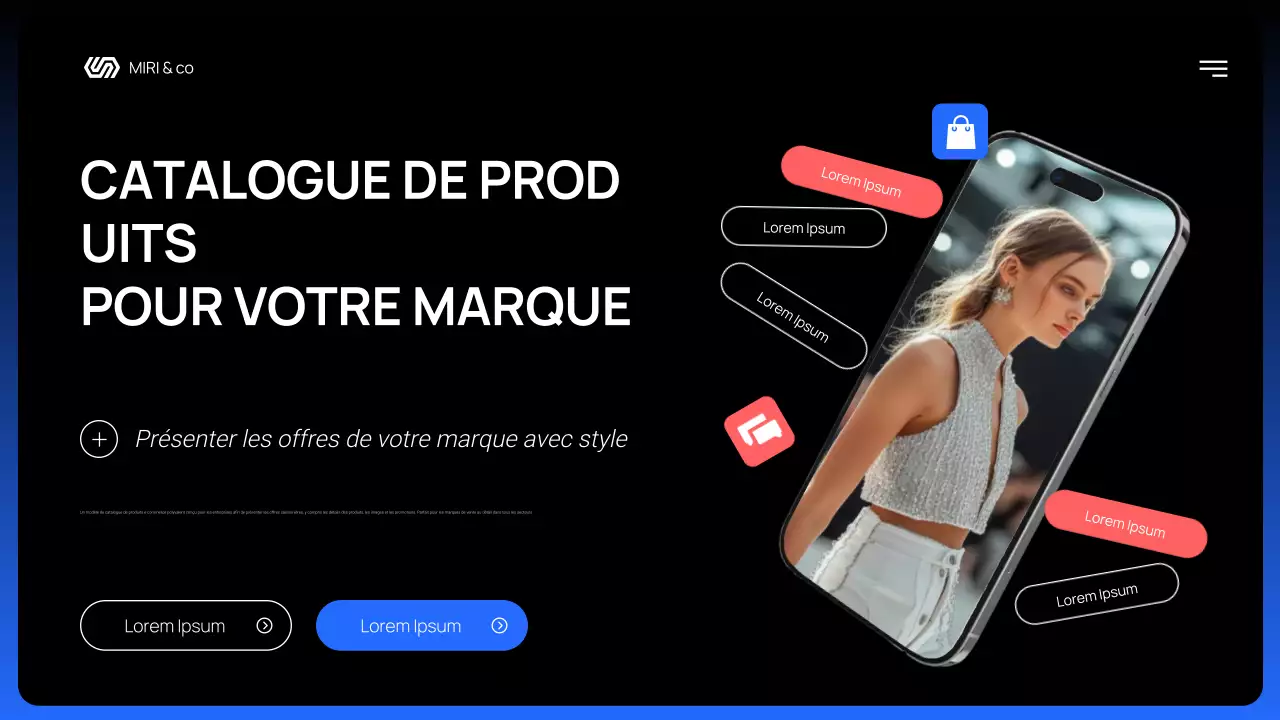 promotion de produits modernes noirs