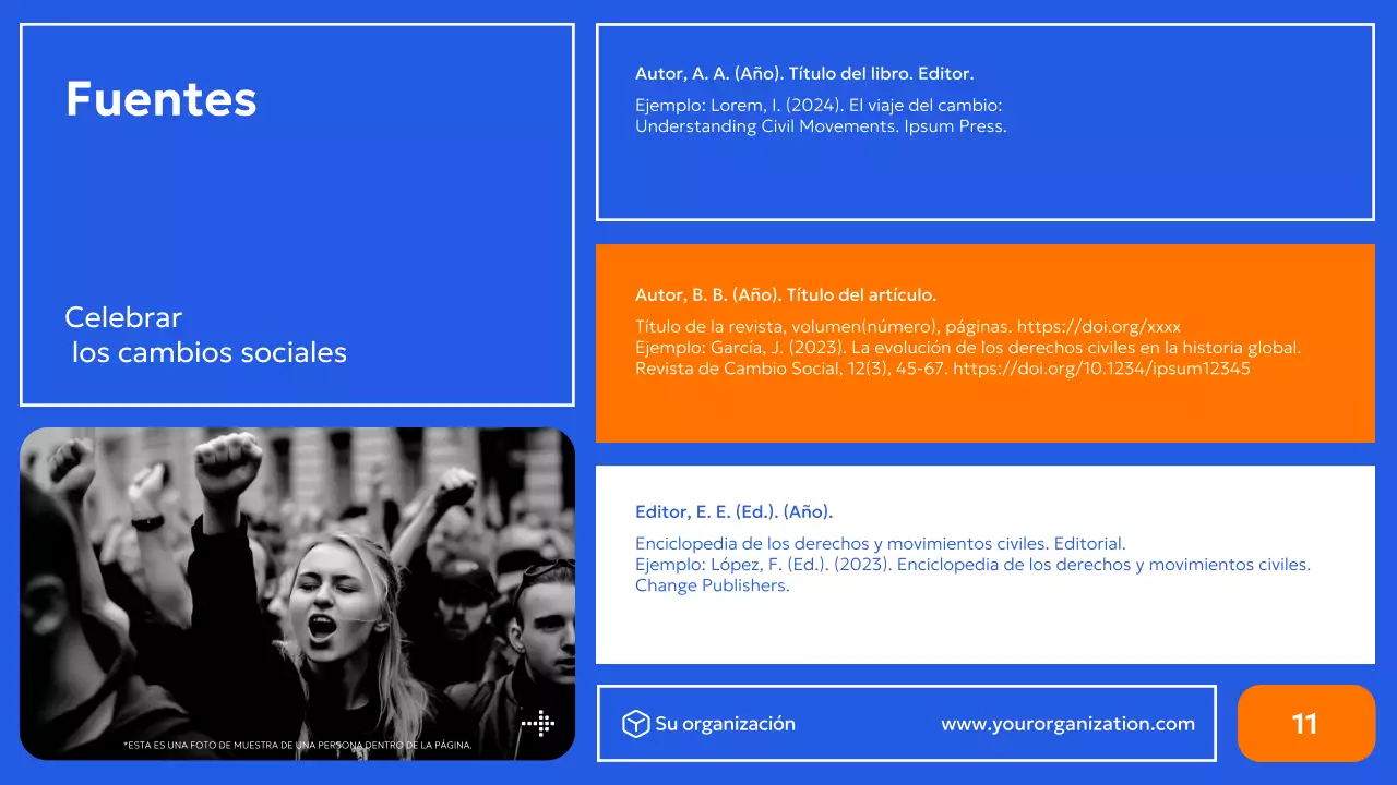 azul promoción moderna de los derechos civiles