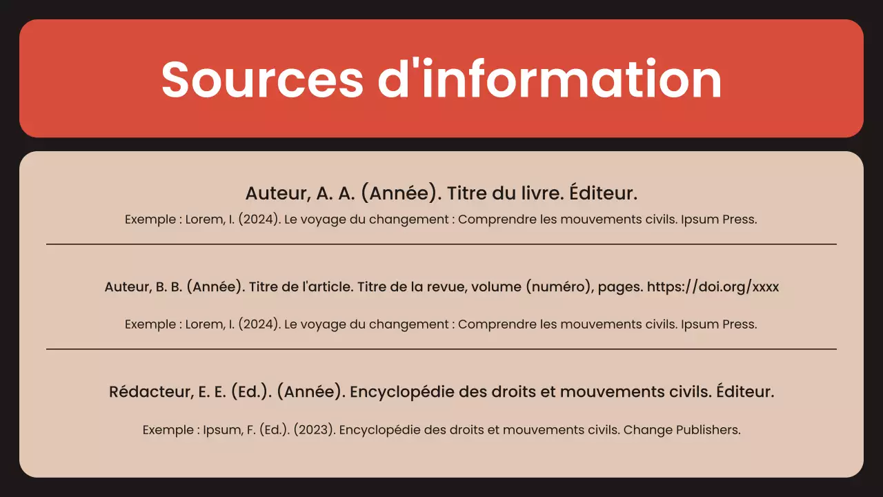 présentation des mouvements civils modernes orange