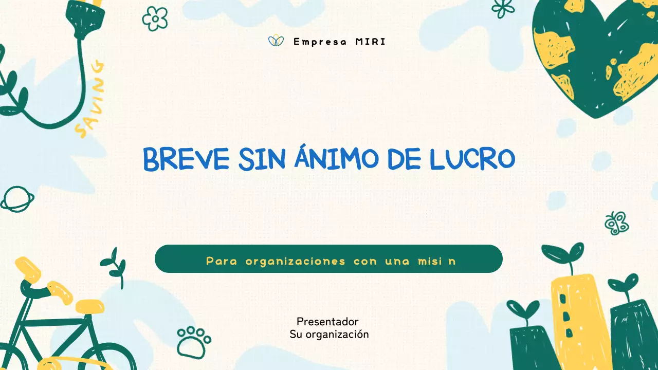 presentación ecológica sin ánimo de lucro