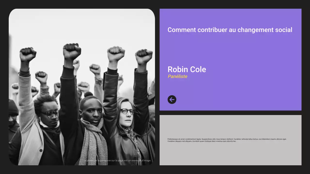 annonce sociale moderne grise