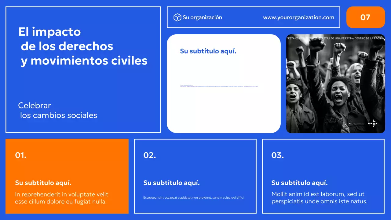 azul promoción moderna de los derechos civiles