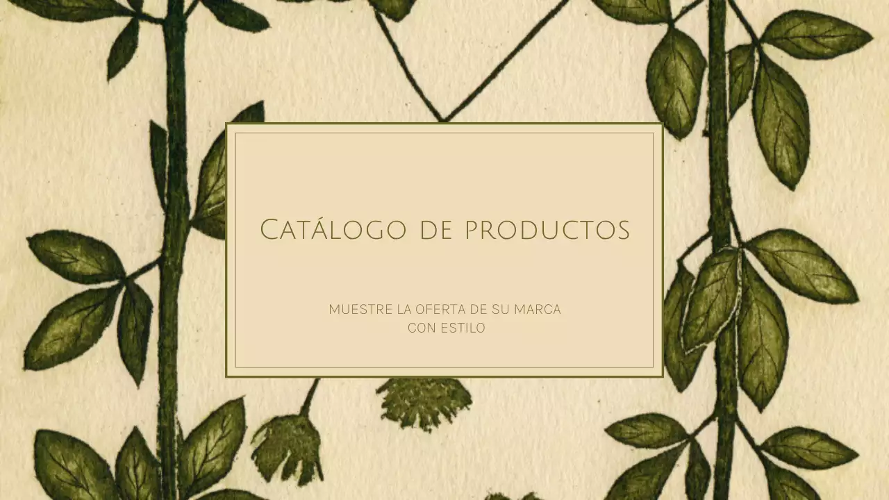 catálogo de productos botánicos ecológicos
