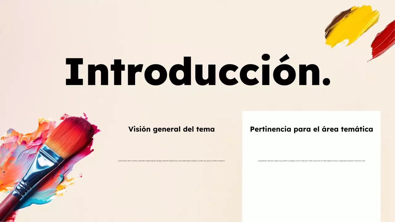 Presentación de la educación artística moderna