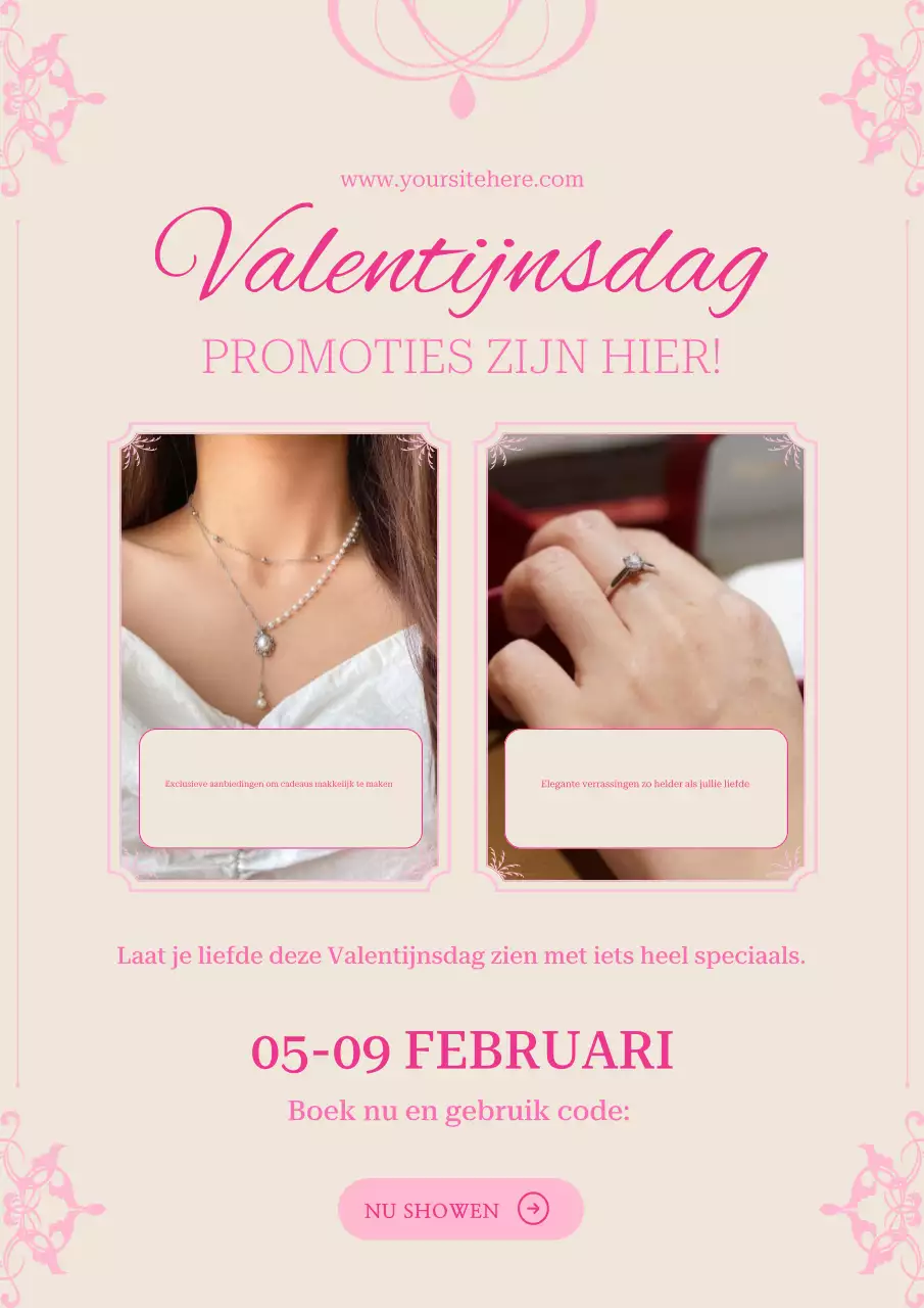 groene elegante sieraden advertentie