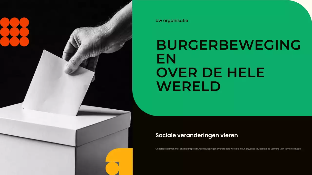 Presentatie groene moderne burgerbewegingen