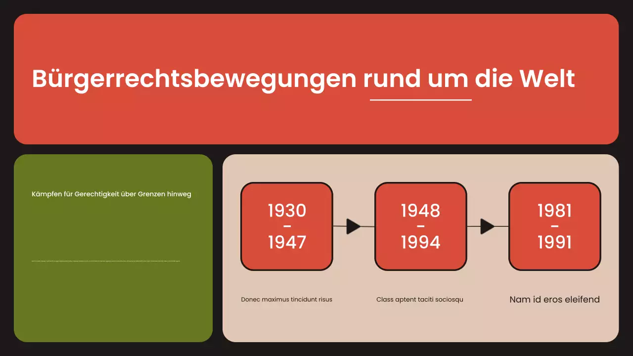 orange moderne Bürgerbewegungen Präsentation