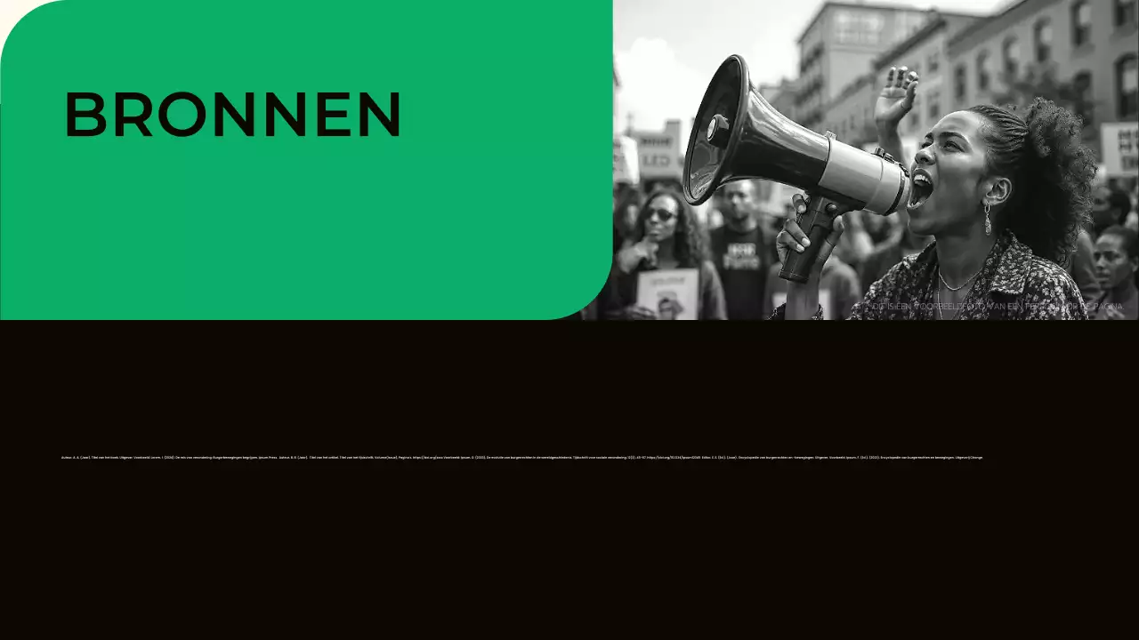 Presentatie groene moderne burgerbewegingen