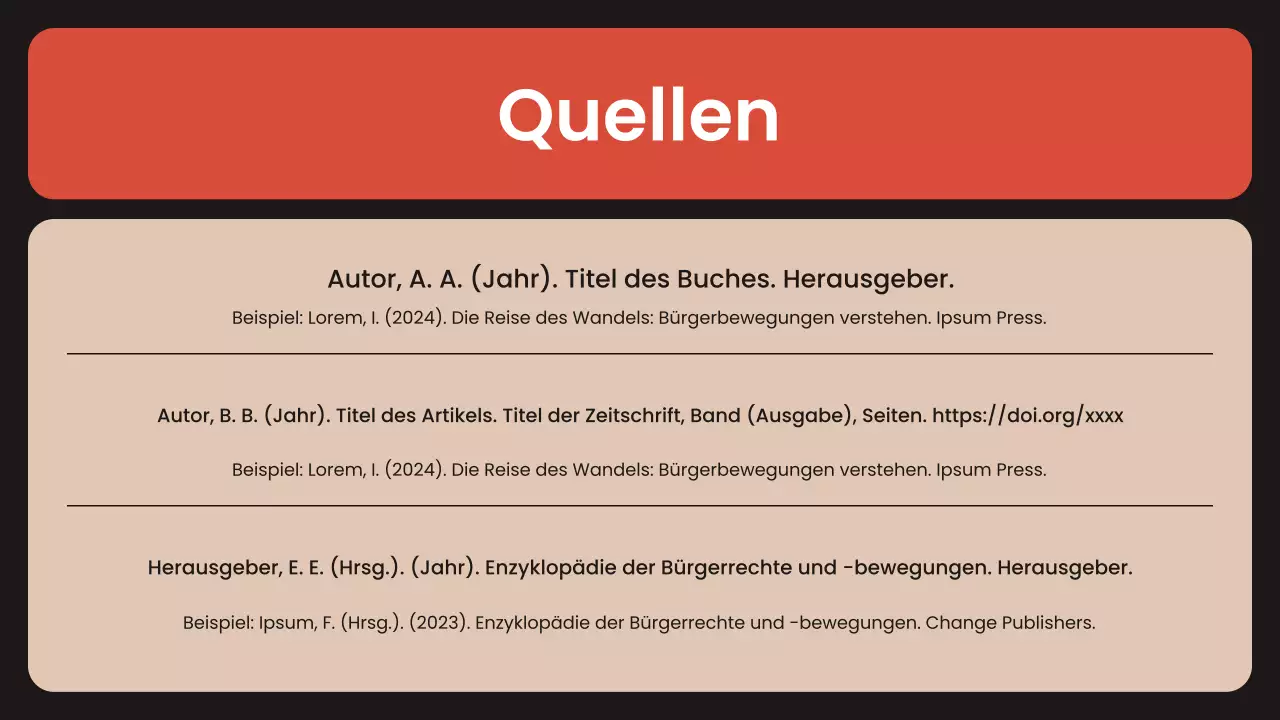 orange moderne Bürgerbewegungen Präsentation