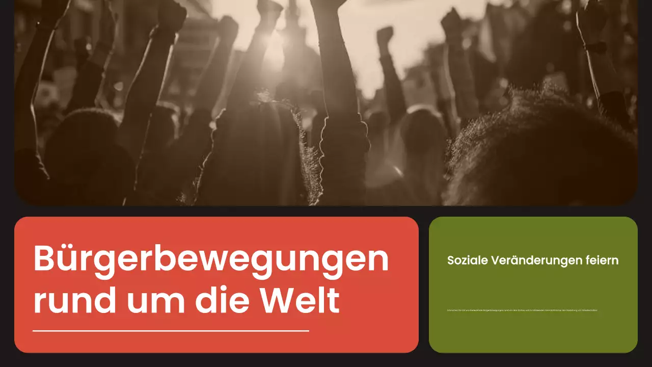 orange moderne Bürgerbewegungen Präsentation