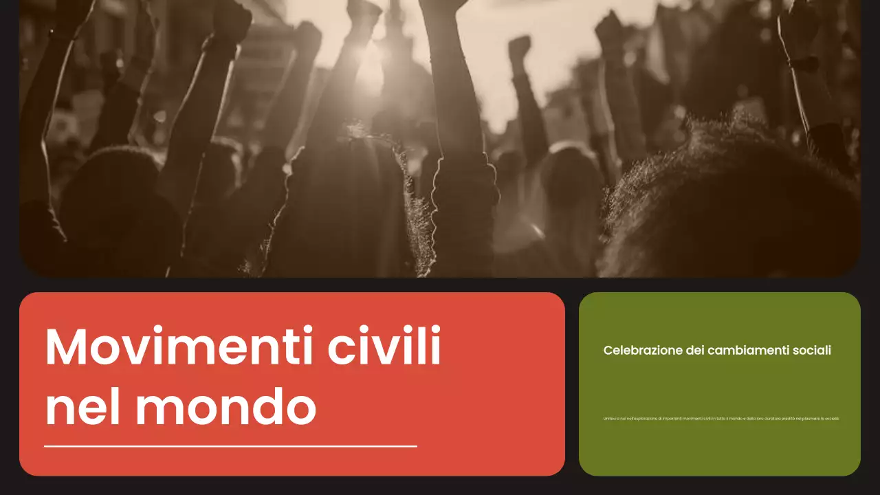 Presentazione dei movimenti civili moderni arancioni
