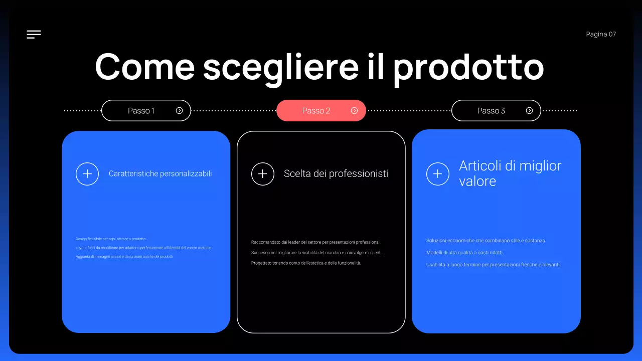 promozione del prodotto moderno nero