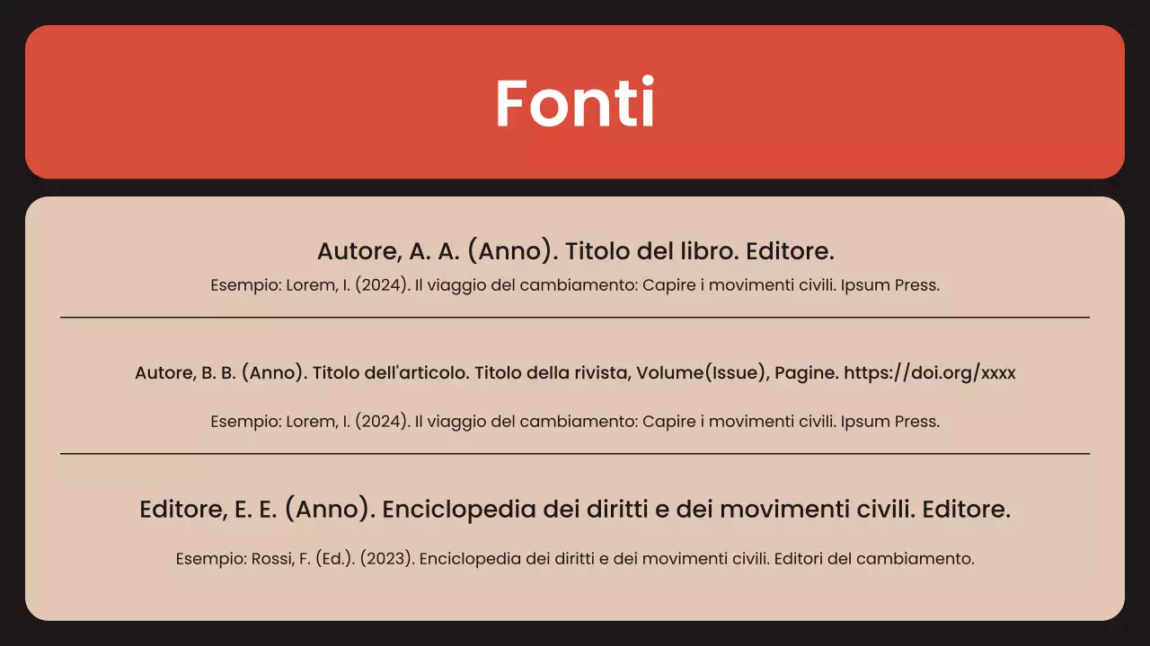 Presentazione dei movimenti civili moderni arancioni