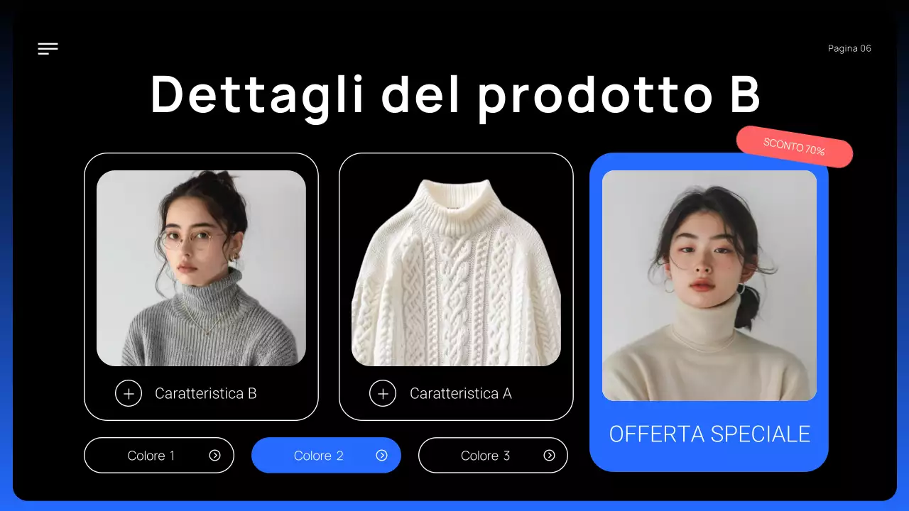 promozione del prodotto moderno nero