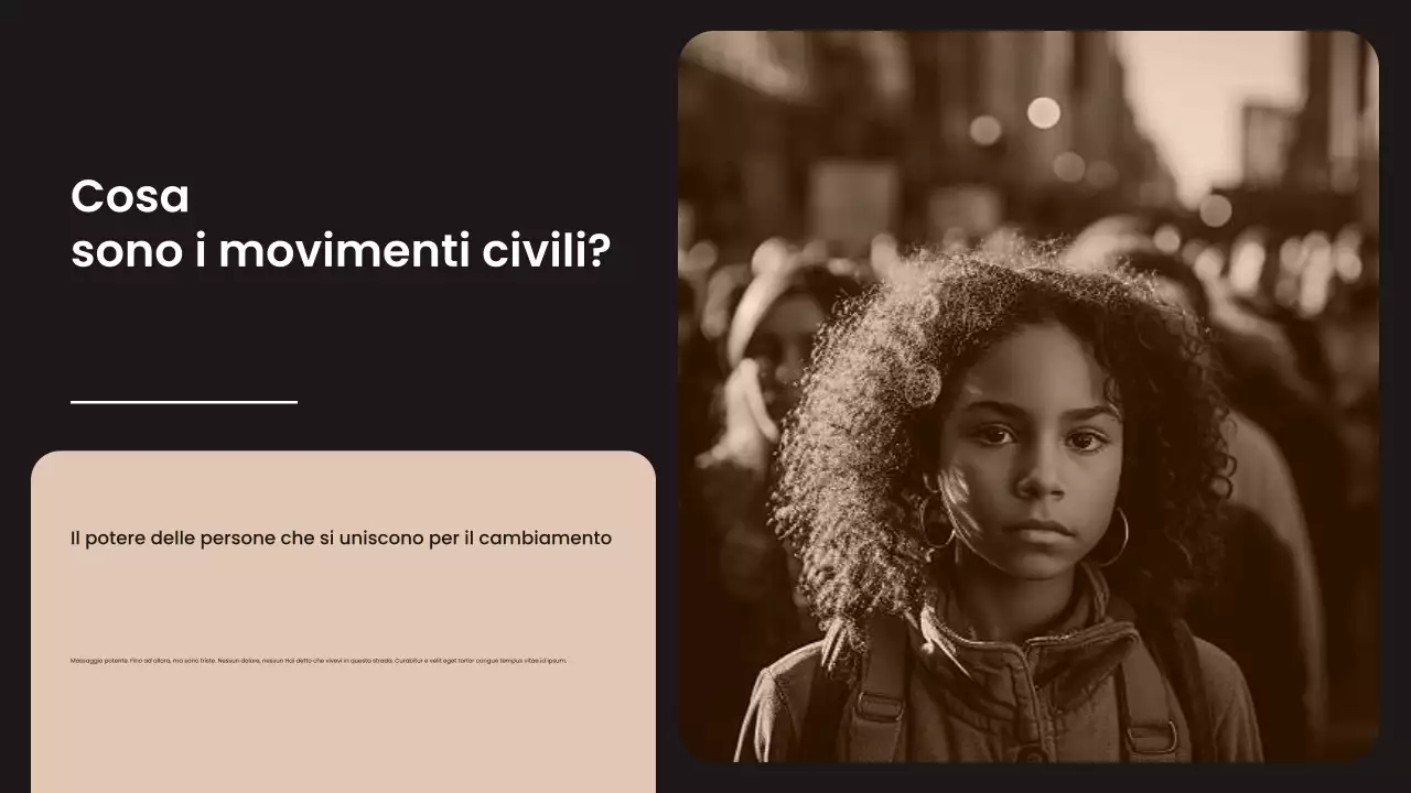 Presentazione dei movimenti civili moderni arancioni