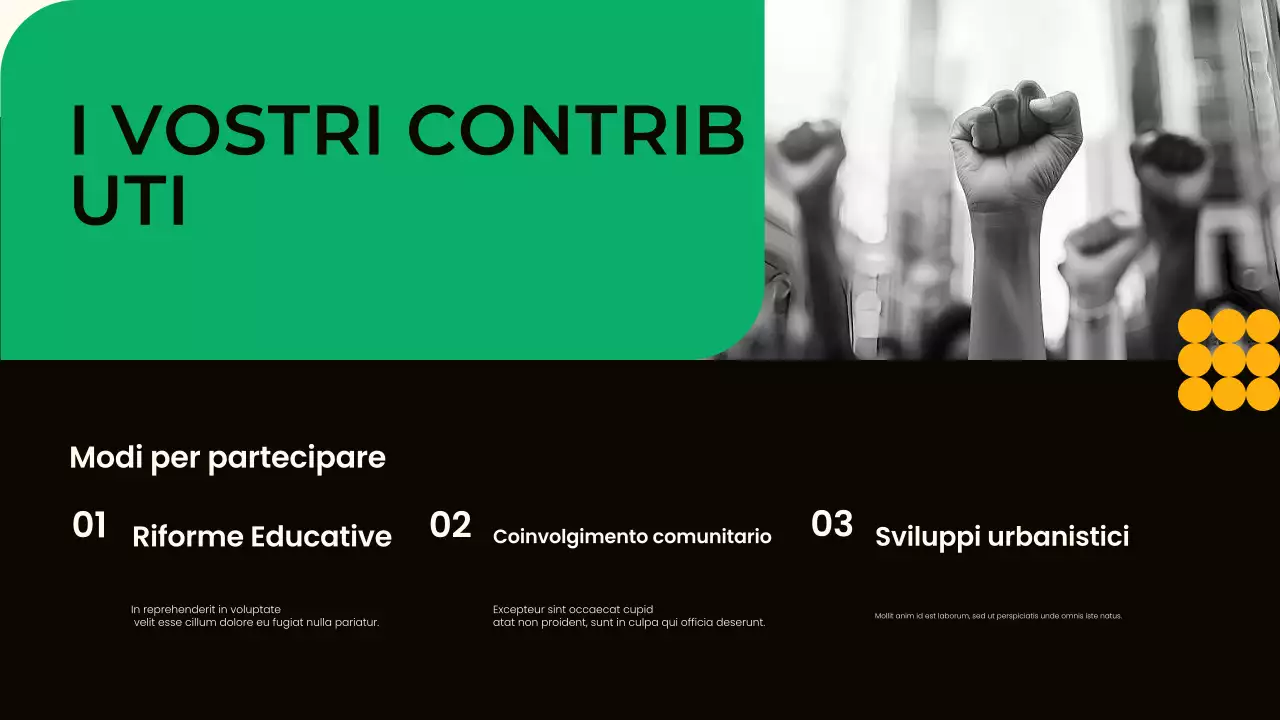 Presentazione dei movimenti civili verdi moderni