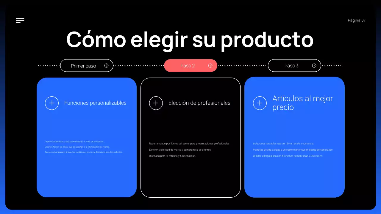 promoción de productos modernos negros