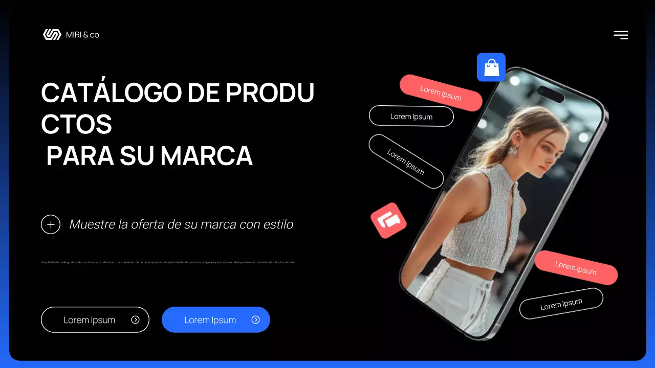 promoción de productos modernos negros