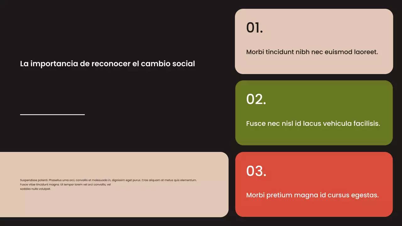 presentación de los movimientos civiles modernos de orange