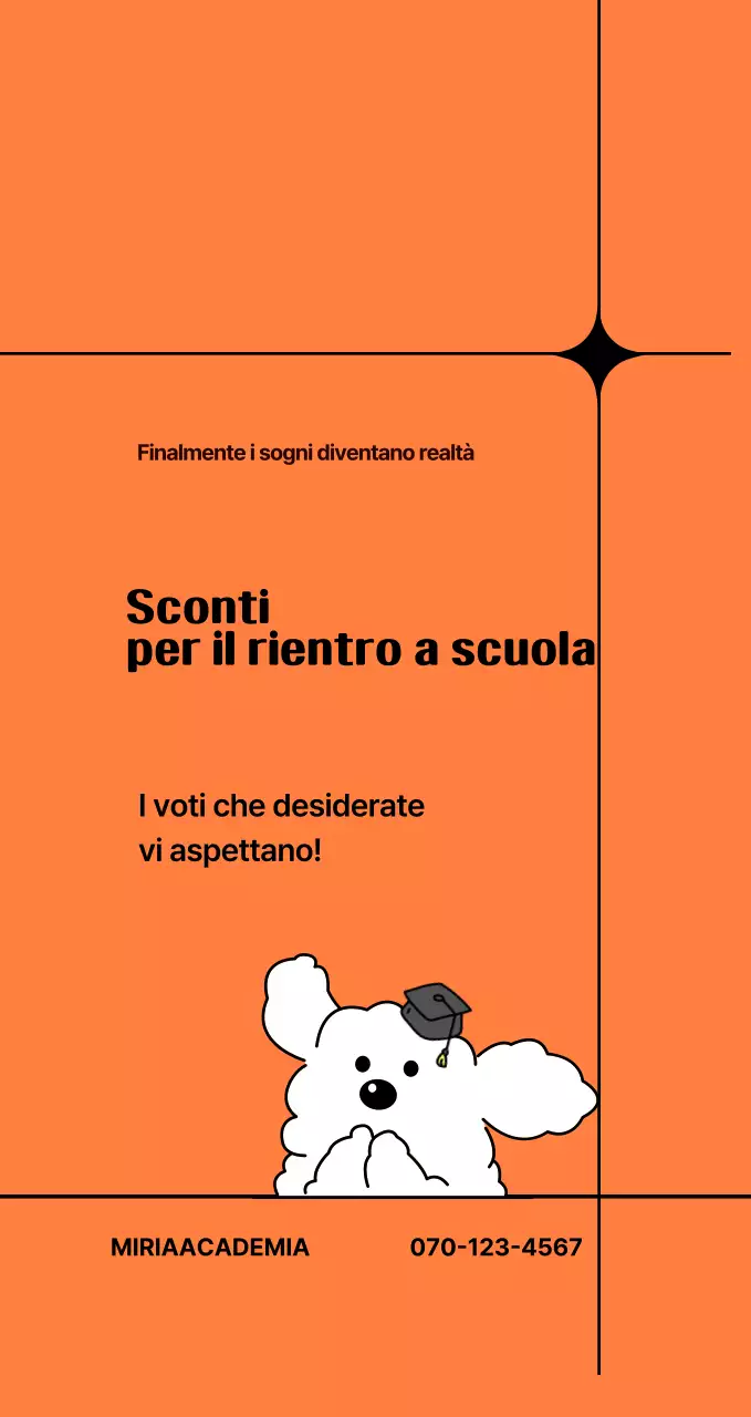 Sconto per l'istruzione semplice arancione