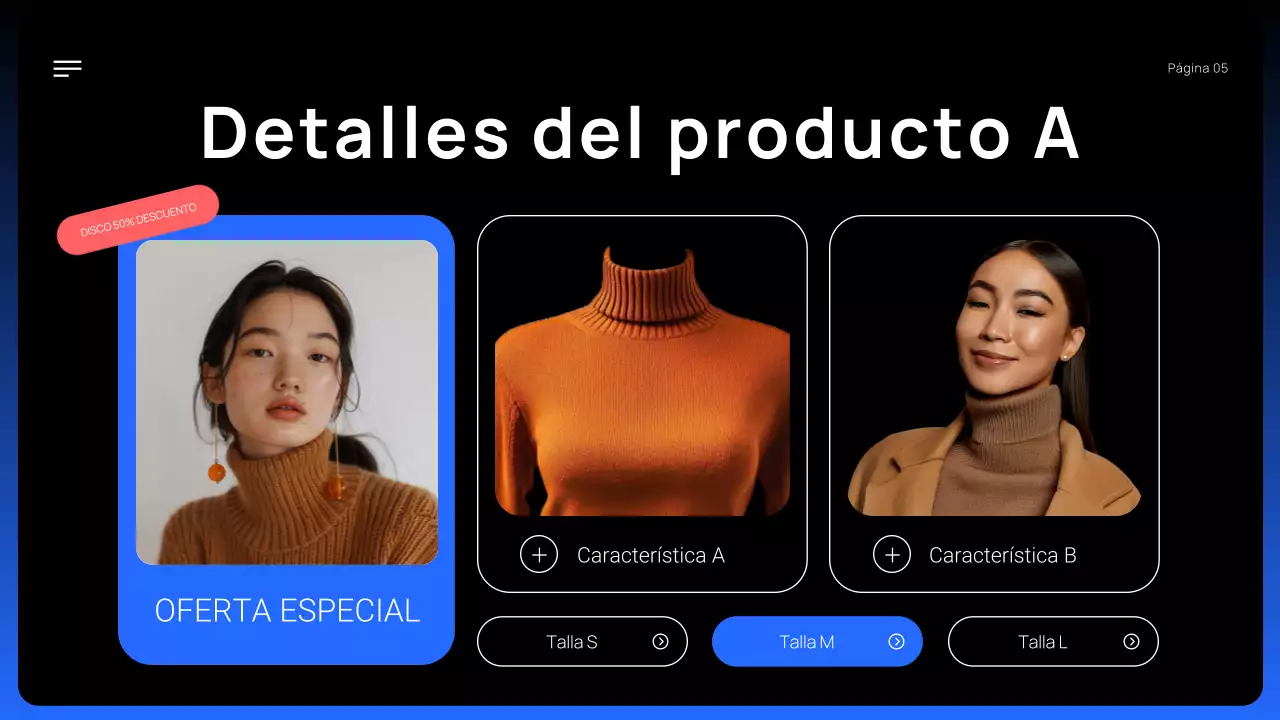 promoción de productos modernos negros