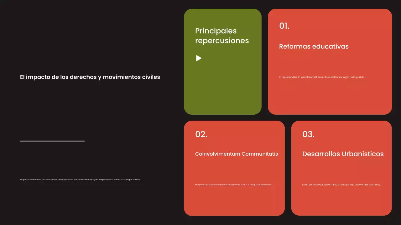 presentación de los movimientos civiles modernos de orange