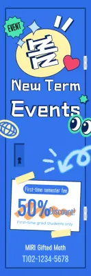 Promote a blue pop back-to-school event