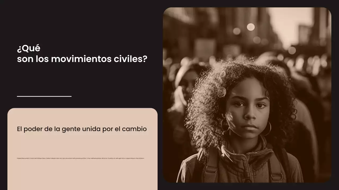 presentación de los movimientos civiles modernos de orange