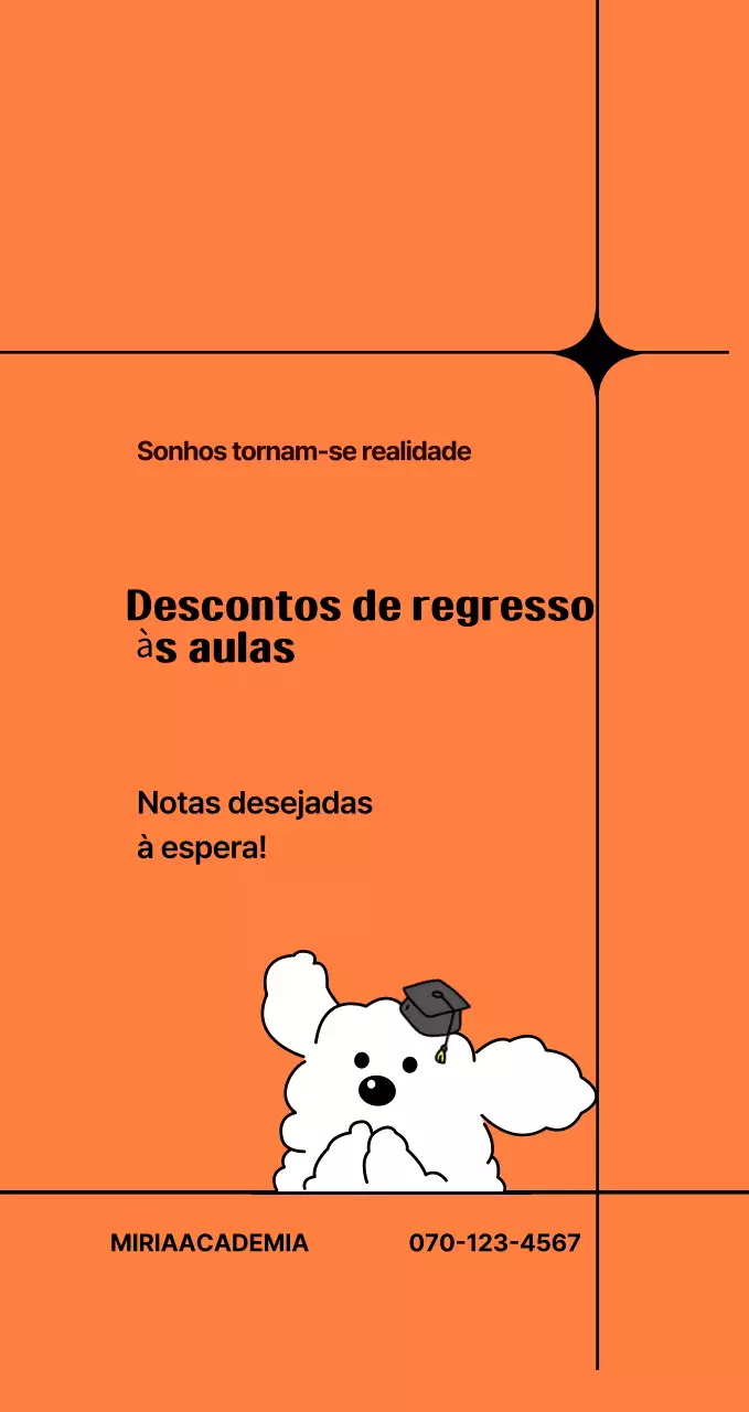 Desconto Orange Simple Education