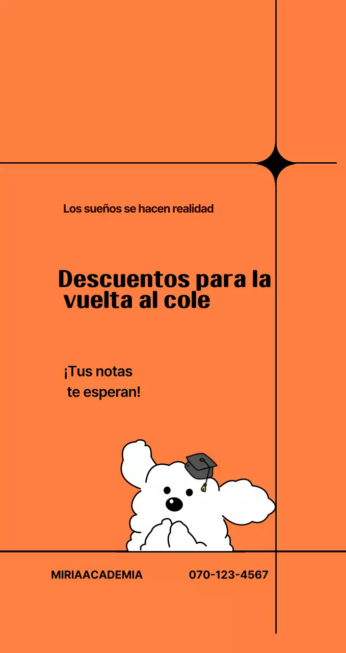 Descuento Orange Simple Education