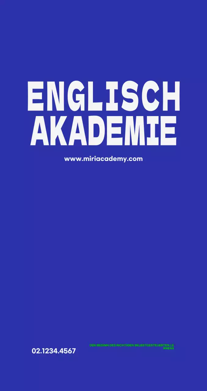 Blue Simple English Teaching Ad