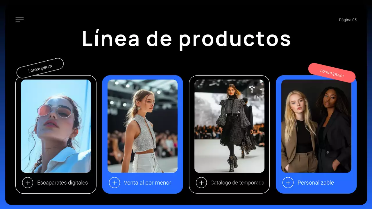 promoción de productos modernos negros