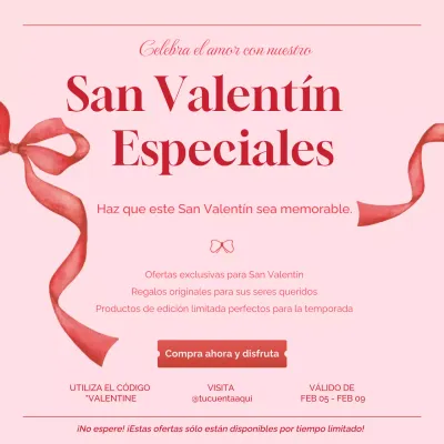 rosa elegante promoción de San Valentín