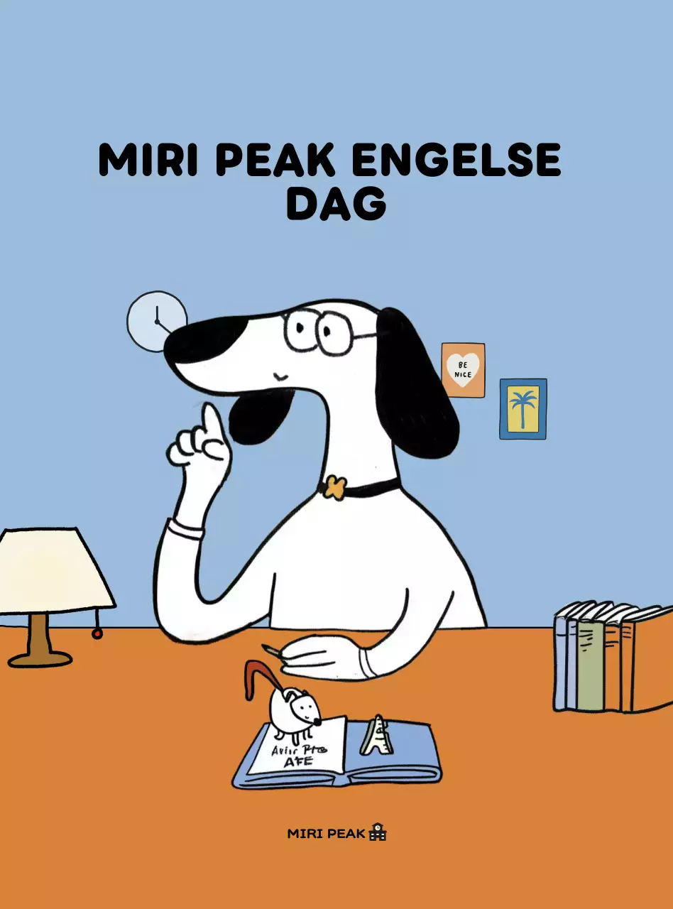 Lichtblauw Eenvoudig Engels Lesmateriaal