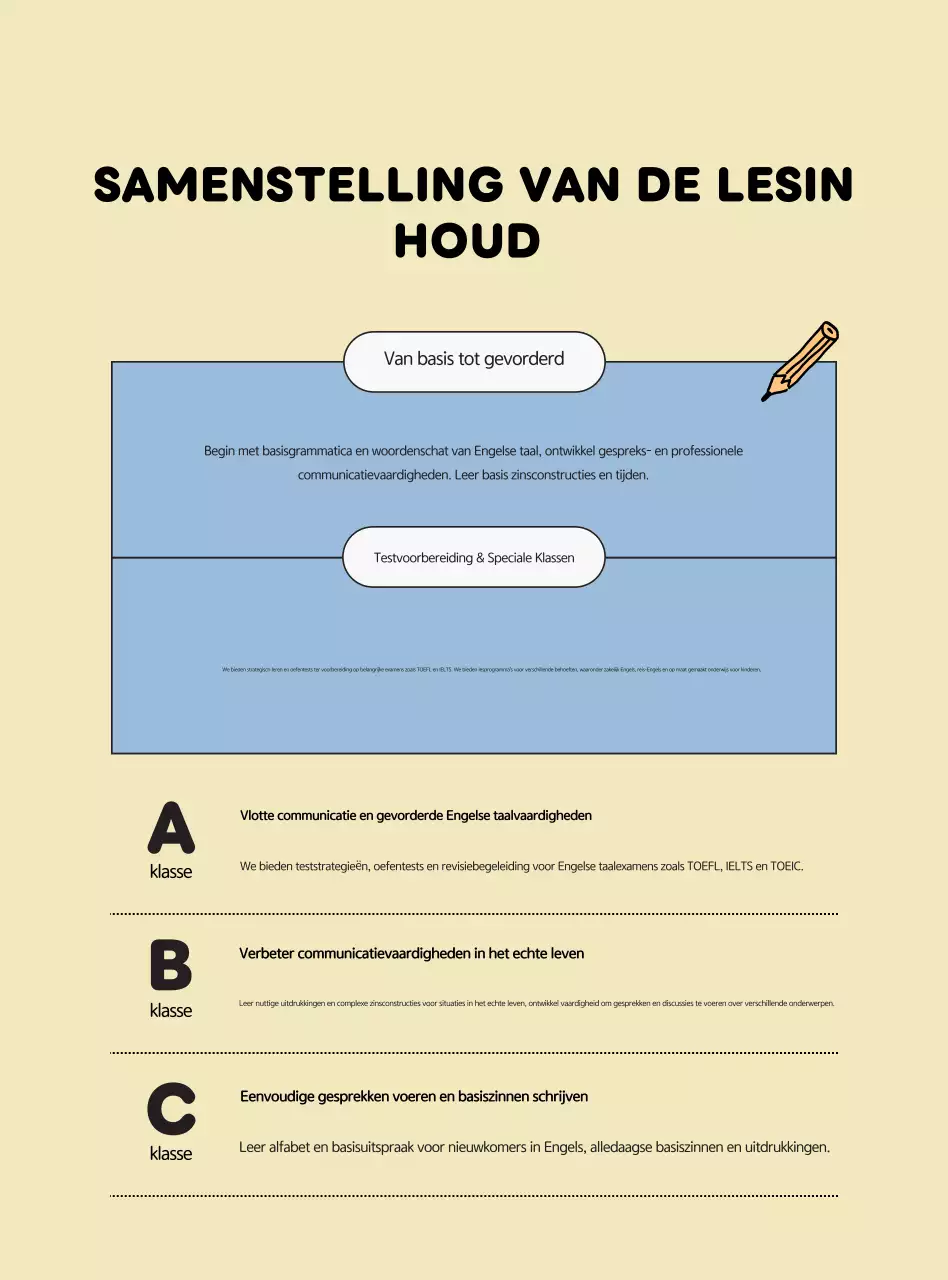Lichtblauw Eenvoudig Engels Lesmateriaal