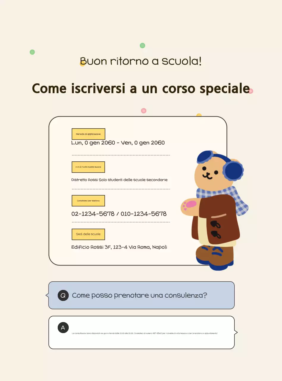 Annuncio dello Speciale Formazione Beige Cosy