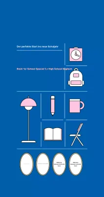 Werben Sie für Ihre moderne Schule mit niedlichen Symbolen