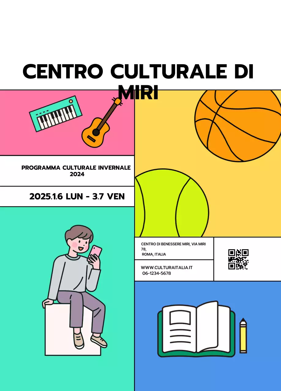 Promuovere i programmi dei centri di cultura pop con una varietà di illustrazioni