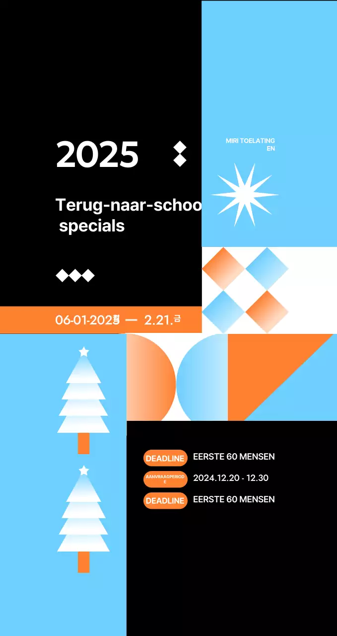 Speciale toelatingslezing met lichtblauwe geometrische illustratie